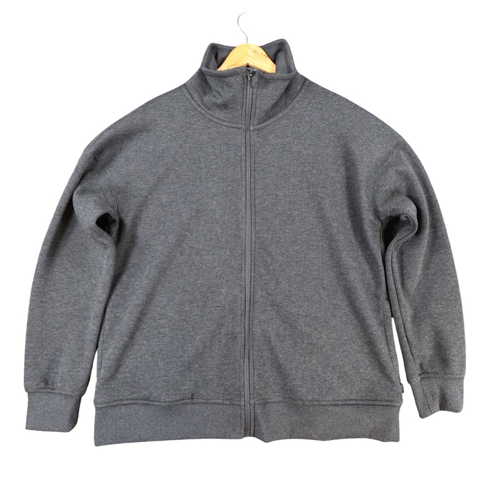 Mondetta Full Zip Jacket Mens L Dark Gray Recycled Polyester Athletic Zip Up